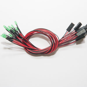 Single GREEN LED cables (12 pack)