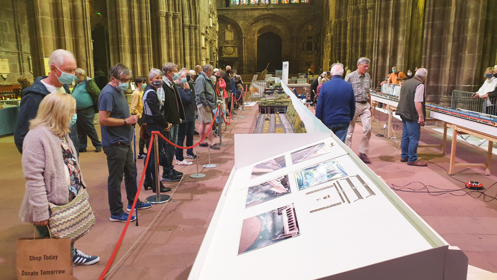 Pete Watermans layout at Chester Cathedral, summer 2021.